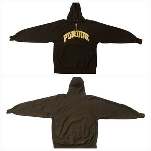 Vintage 80's Reverse Weave S&B Purdue University Arch Logo Hoodie